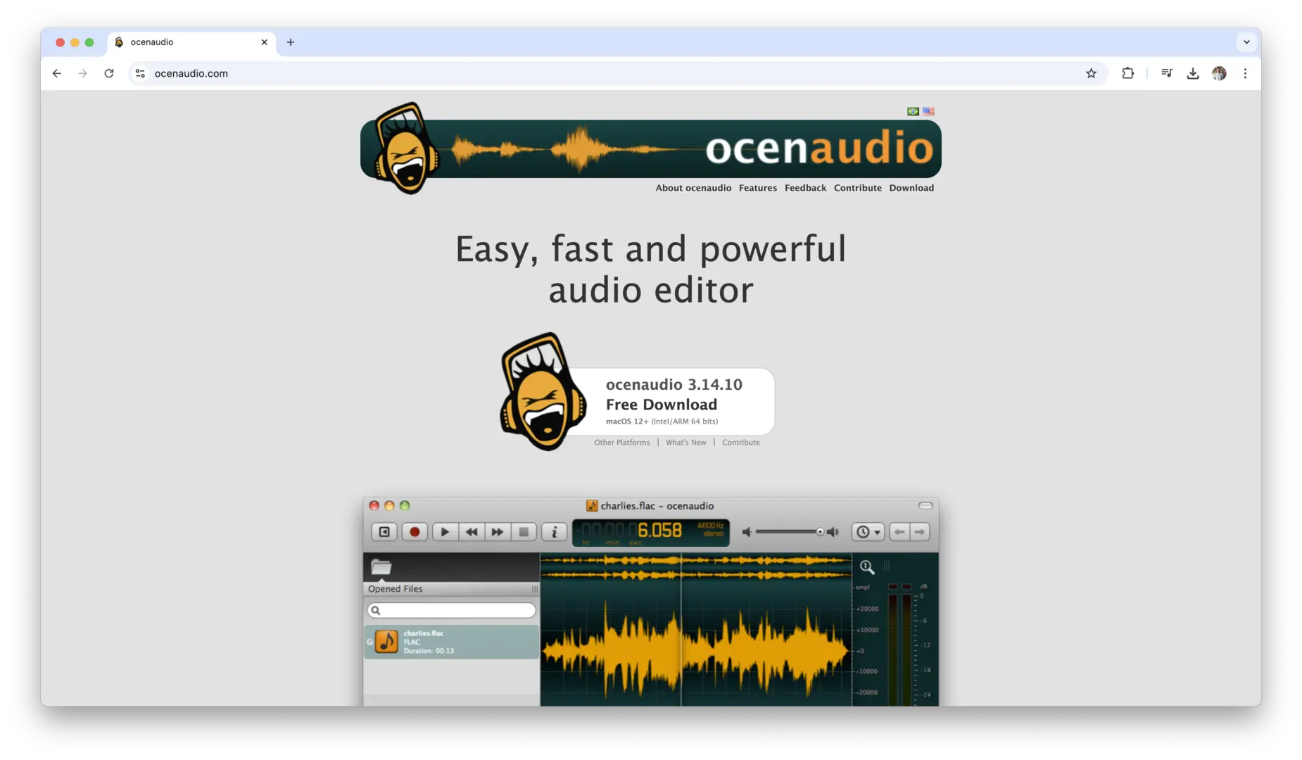 Ocenaudio logo