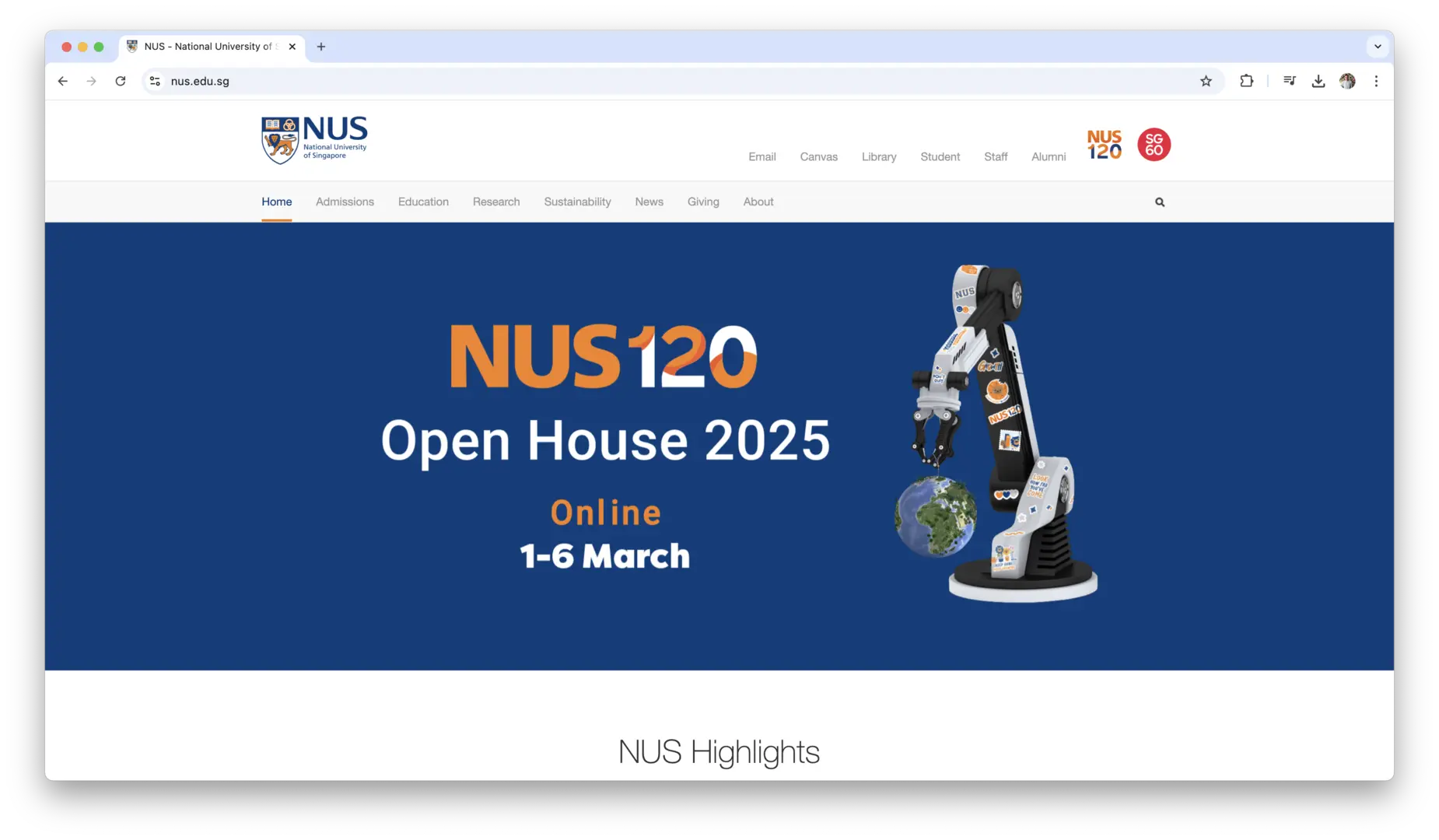 NUS logo