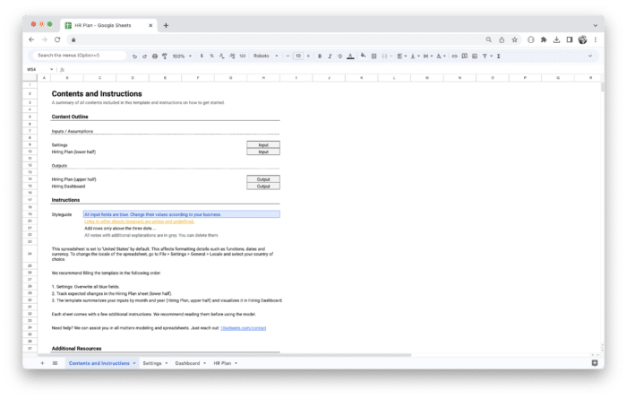 Workforce Planning Tool Template - Getting Started and Instructions