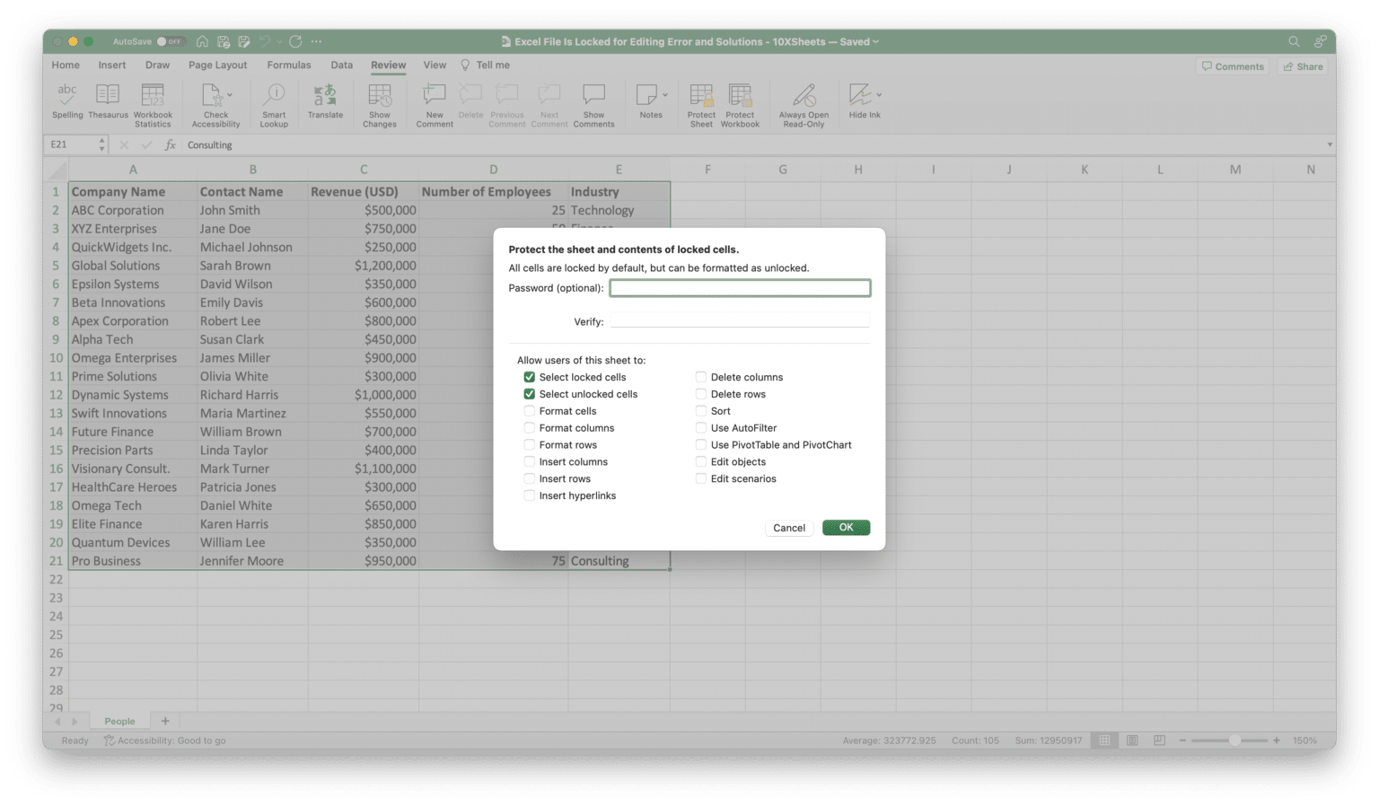 "Excel File Is Locked for Editing" Error and Solutions 10XSheets