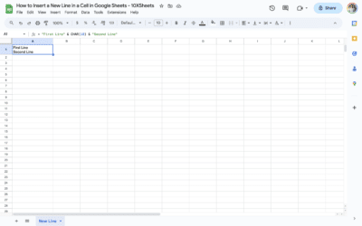 How to Insert a New Line in a Cell in Google Sheets (5 Easy Ways ...