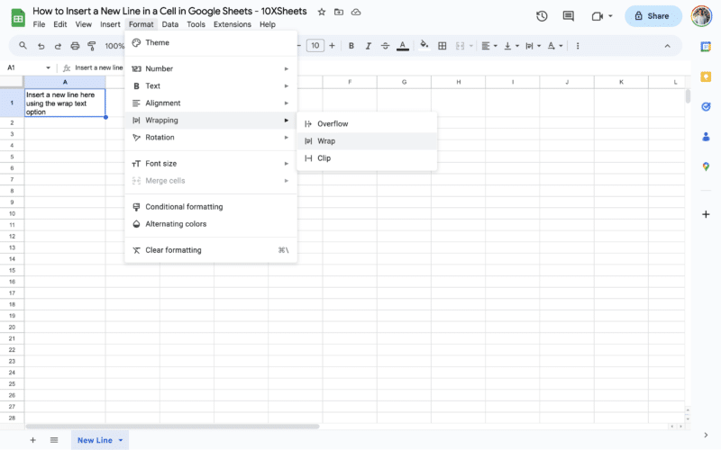 How to Insert a New Line in a Cell in Google Sheets (5 Easy Ways ...