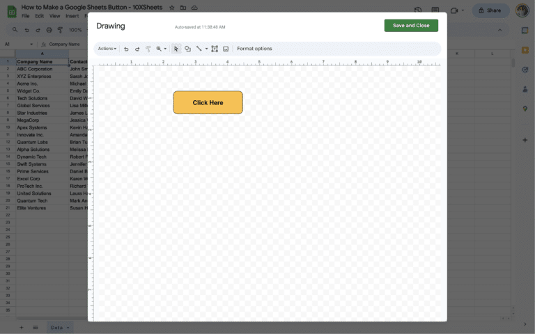How to Make a Google Sheets Button (Step-by-Step Guide) - 10XSheets