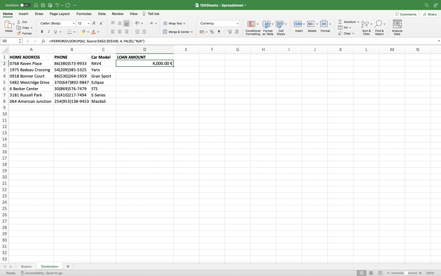 Transfer Data From One Excel Worksheet to Another Automatically - 10XSheets